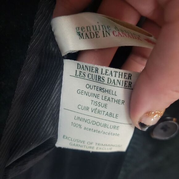 Vintage Danier 8-10 Black Suede Leather Jacket - Picture 12 of 16